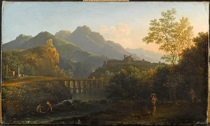 Ansicht des Tempels der Sibylle in Tivoli nach der Interpretation des Malers